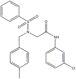 428839-11-6 N-(3-chlorophenyl)-2-[(4-methylbenzyl)(phenylsulfonyl)amino]acetamide