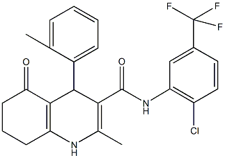 428845-07-2 N-[2-chloro-5-(trifluoromethyl)phenyl]-2-methyl-4-(2-methylphenyl)-5-oxo-1,4,5,6,7,8-hexahydro-3-quinolinecarboxamide