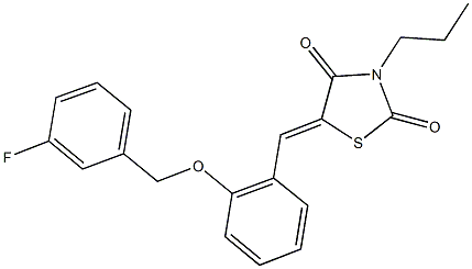 5-{2-[(3-fluorobenzyl)oxy]benzylidene}-3-propyl-1,3-thiazolidine-2,4-dione|