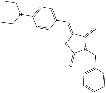 3-benzyl-5-[4-(diethylamino)benzylidene]-1,3-thiazolidine-2,4-dione Structure