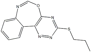 3-(propylthio)[1,2,4]triazino[5,6-d][3,1]benzoxazepine 结构式