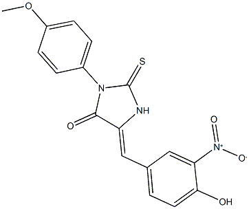 431067-11-7 5-{4-hydroxy-3-nitrobenzylidene}-3-(4-methoxyphenyl)-2-thioxo-4-imidazolidinone