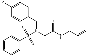 N-allyl-2-[(4-bromobenzyl)(phenylsulfonyl)amino]acetamide Struktur