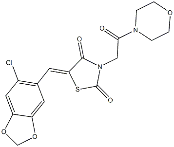431977-23-0 5-[(6-chloro-1,3-benzodioxol-5-yl)methylene]-3-[2-(4-morpholinyl)-2-oxoethyl]-1,3-thiazolidine-2,4-dione