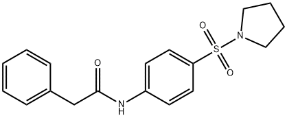 2-phenyl-N-[4-(1-pyrrolidinylsulfonyl)phenyl]acetamide Struktur