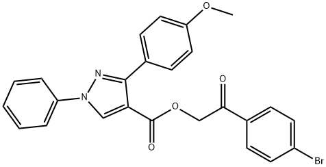 432016-01-8 2-(4-bromophenyl)-2-oxoethyl 3-(4-methoxyphenyl)-1-phenyl-1H-pyrazole-4-carboxylate