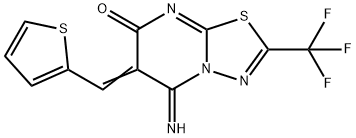 5-imino-6-(2-thienylmethylene)-2-(trifluoromethyl)-5,6-dihydro-7H-[1,3,4]thiadiazolo[3,2-a]pyrimidin-7-one|