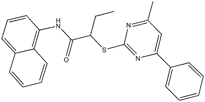 432497-82-0 2-[(4-methyl-6-phenyl-2-pyrimidinyl)sulfanyl]-N-(1-naphthyl)butanamide