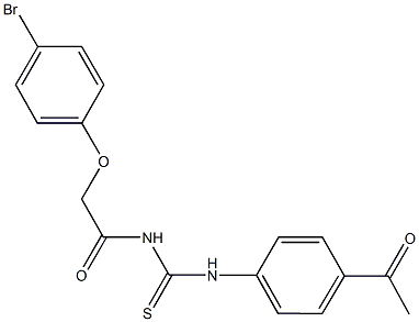 N-(4-acetylphenyl)-N'-[(4-bromophenoxy)acetyl]thiourea Structure