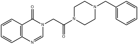3-[2-(4-benzyl-1-piperazinyl)-2-oxoethyl]-4(3H)-quinazolinone Struktur