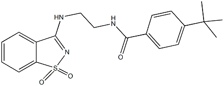 4-tert-butyl-N-{2-[(1,1-dioxido-1,2-benzisothiazol-3-yl)amino]ethyl}benzamide Structure