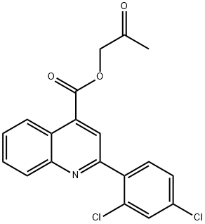 2-oxopropyl 2-(2,4-dichlorophenyl)-4-quinolinecarboxylate Struktur