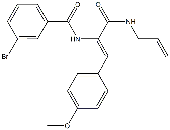 N-[1-[(allylamino)carbonyl]-2-(4-methoxyphenyl)vinyl]-3-bromobenzamide Structure