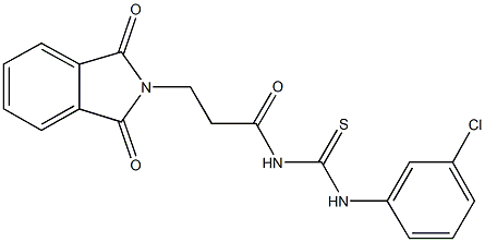 N-(3-chlorophenyl)-N'-[3-(1,3-dioxo-1,3-dihydro-2H-isoindol-2-yl)propanoyl]thiourea Struktur