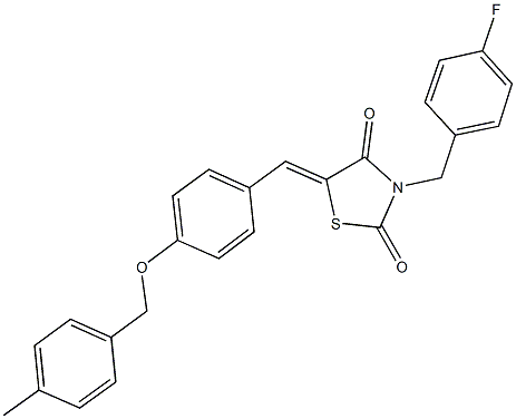 433930-01-9 3-(4-fluorobenzyl)-5-{4-[(4-methylbenzyl)oxy]benzylidene}-1,3-thiazolidine-2,4-dione