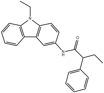 N-(9-ethyl-9H-carbazol-3-yl)-2-phenylbutanamide,433946-92-0,结构式