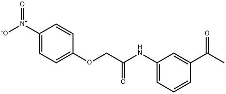 N-(3-acetylphenyl)-2-{4-nitrophenoxy}acetamide Struktur