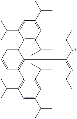 2,2'',4,4'',6,6''-hexaisopropyl-N-isopropyl-N'-[1-methylethyl]-1,2':6',1''-terphenyl-1'-carboximidamide 结构式