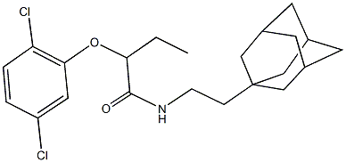 N-[2-(1-adamantyl)ethyl]-2-(2,5-dichlorophenoxy)butanamide Structure
