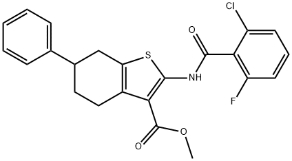438196-67-9 methyl 2-[(2-chloro-6-fluorobenzoyl)amino]-6-phenyl-4,5,6,7-tetrahydro-1-benzothiophene-3-carboxylate