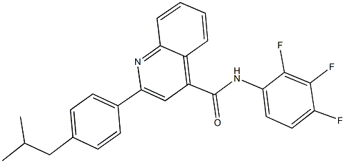 2-(4-isobutylphenyl)-N-(2,3,4-trifluorophenyl)-4-quinolinecarboxamide Struktur