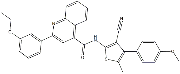 N-[3-cyano-4-(4-methoxyphenyl)-5-methyl-2-thienyl]-2-(3-ethoxyphenyl)-4-quinolinecarboxamide Structure