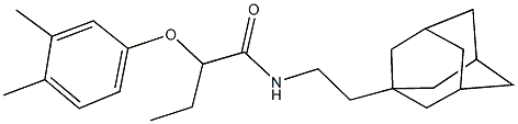N-[2-(1-adamantyl)ethyl]-2-(3,4-dimethylphenoxy)butanamide Struktur