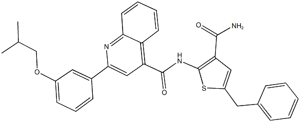 N-[3-(aminocarbonyl)-5-benzyl-2-thienyl]-2-(3-isobutoxyphenyl)-4-quinolinecarboxamide|