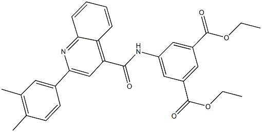 438212-51-2 diethyl 5-({[2-(3,4-dimethylphenyl)-4-quinolinyl]carbonyl}amino)isophthalate