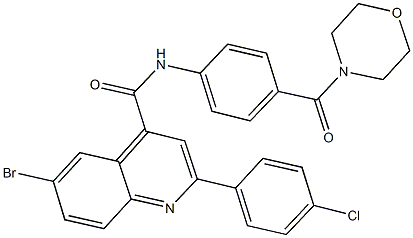 438228-17-2 6-bromo-2-(4-chlorophenyl)-N-[4-(4-morpholinylcarbonyl)phenyl]-4-quinolinecarboxamide