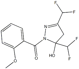 3,5-bis(difluoromethyl)-1-(2-methoxybenzoyl)-4,5-dihydro-1H-pyrazol-5-ol Structure