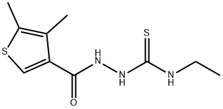 2-[(4,5-dimethyl-3-thienyl)carbonyl]-N-ethylhydrazinecarbothioamide Struktur