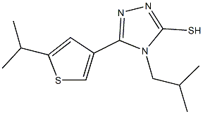 4-isobutyl-5-(5-isopropyl-3-thienyl)-4H-1,2,4-triazol-3-yl hydrosulfide Struktur