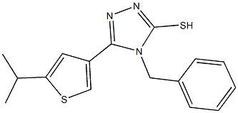 438233-06-8 4-benzyl-5-(5-isopropyl-3-thienyl)-4H-1,2,4-triazol-3-yl hydrosulfide