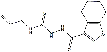 N-allyl-2-(4,5,6,7-tetrahydro-1-benzothien-3-ylcarbonyl)hydrazinecarbothioamide 结构式