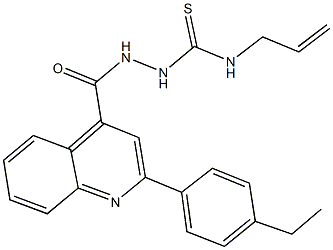 N-allyl-2-{[2-(4-ethylphenyl)-4-quinolinyl]carbonyl}hydrazinecarbothioamide Structure