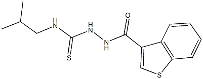 2-(1-benzothien-3-ylcarbonyl)-N-isobutylhydrazinecarbothioamide Structure