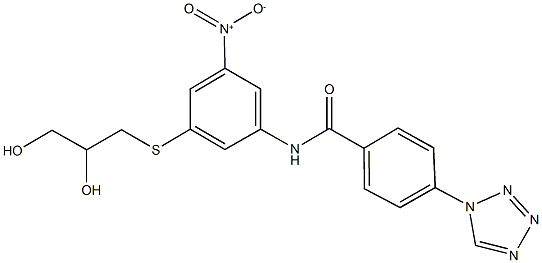 438236-40-9 N-{3-[(2,3-dihydroxypropyl)sulfanyl]-5-nitrophenyl}-4-(1H-tetraazol-1-yl)benzamide