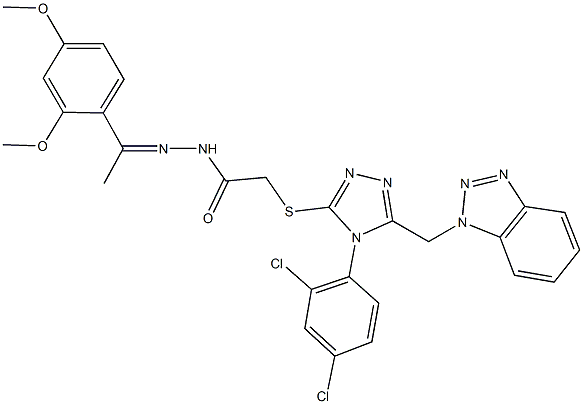 438452-61-0 2-{[5-(1H-1,2,3-benzotriazol-1-ylmethyl)-4-(2,4-dichlorophenyl)-4H-1,2,4-triazol-3-yl]sulfanyl}-N'-[1-(2,4-dimethoxyphenyl)ethylidene]acetohydrazide