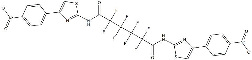2,2,3,3,4,4,5,5-octafluoro-N~1~,N~6~-bis(4-{4-nitrophenyl}-1,3-thiazol-2-yl)hexanediamide Structure