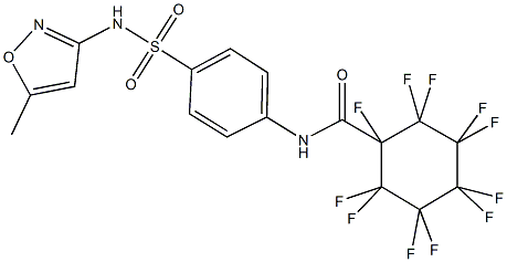 1,2,2,3,3,4,4,5,5,6,6-undecafluoro-N-(4-{[(5-methyl-3-isoxazolyl)amino]sulfonyl}phenyl)cyclohexanecarboxamide Struktur