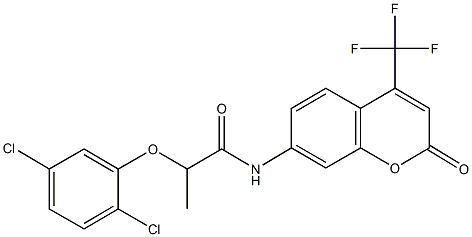 2-(2,5-dichlorophenoxy)-N-[2-oxo-4-(trifluoromethyl)-2H-chromen-7-yl]propanamide Structure