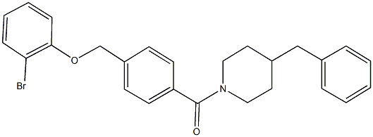 4-benzyl-1-{4-[(2-bromophenoxy)methyl]benzoyl}piperidine,438464-94-9,结构式
