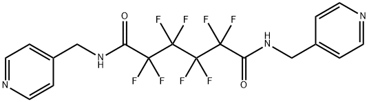 2,2,3,3,4,4,5,5-octafluoro-N~1~,N~6~-bis(4-pyridinylmethyl)hexanediamide Structure