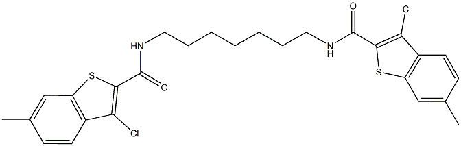 438465-67-9 3-chloro-N-(7-{[(3-chloro-6-methyl-1-benzothien-2-yl)carbonyl]amino}heptyl)-6-methyl-1-benzothiophene-2-carboxamide