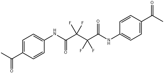 N~1~,N~4~-bis(4-acetylphenyl)-2,2,3,3-tetrafluorosuccinamide Struktur