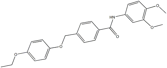 N-(3,4-dimethoxyphenyl)-4-[(4-ethoxyphenoxy)methyl]benzamide Structure