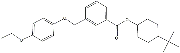 4-tert-butylcyclohexyl 3-[(4-ethoxyphenoxy)methyl]benzoate 结构式