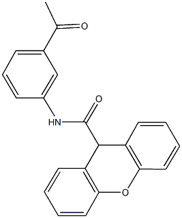 N-(3-acetylphenyl)-9H-xanthene-9-carboxamide Struktur