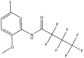 2,2,3,3,4,4,4-heptafluoro-N-(2-methoxy-5-methylphenyl)butanamide Struktur